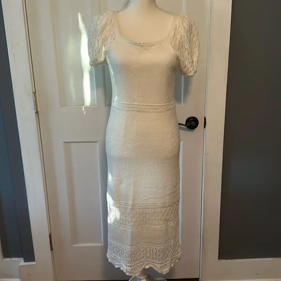 Freshman 1996 Dresses | Knit Dress | Color: White | Size: M | Kwissert's Closet